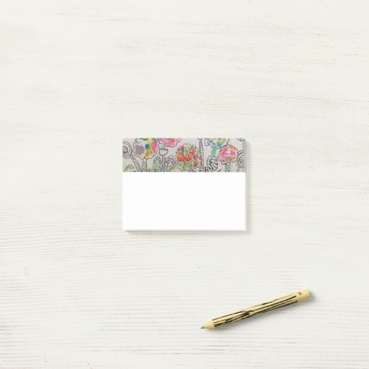 Floral Post-it Notes (Op bureau)
