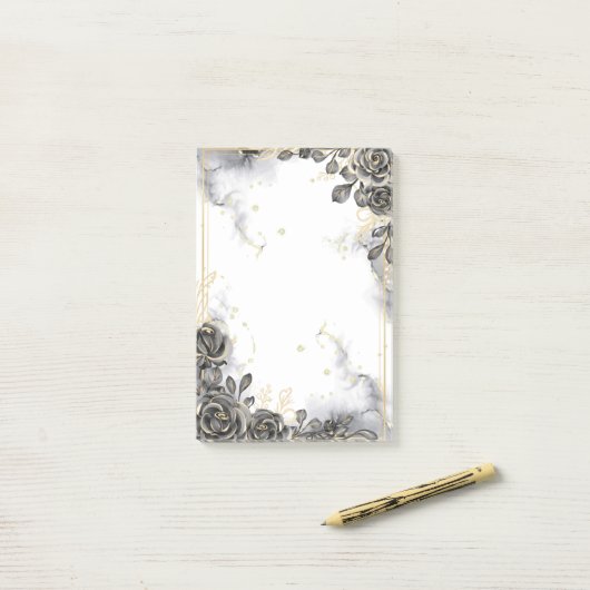 Floral Post-it Notes (Op bureau)