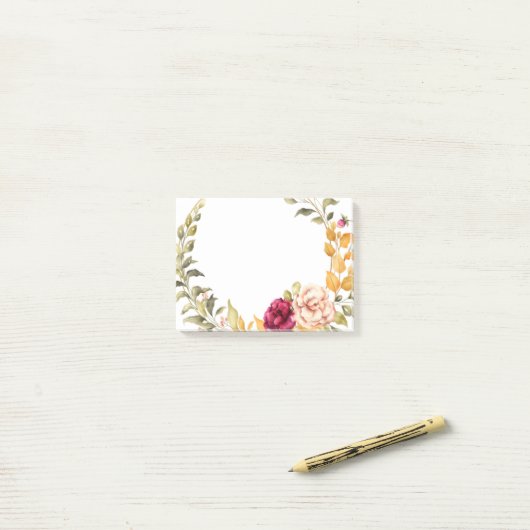 Floral Post-it Notes (Op bureau)