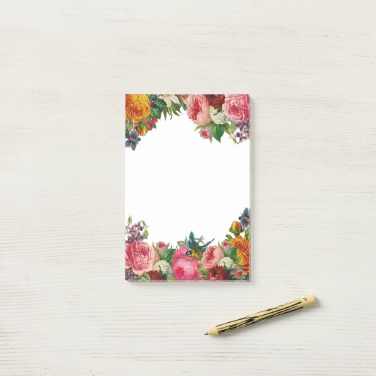 Floral Post-it® Notes (Op bureau)