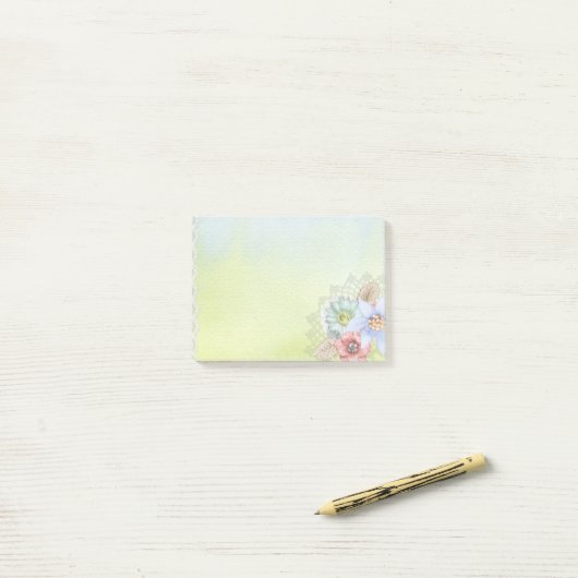 Floral Post-it® Notes (Op bureau)
