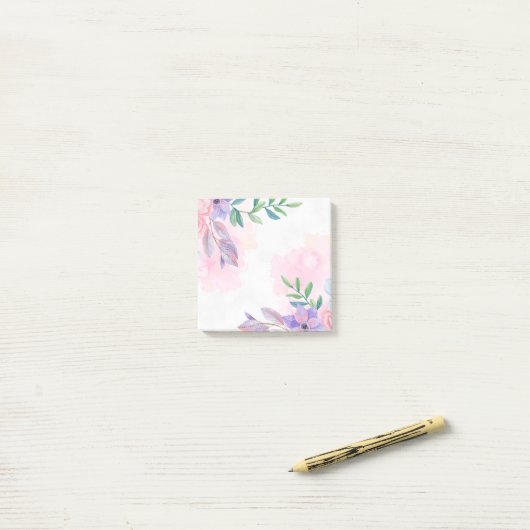 Floral Post-it-Notes Post-it® Notes (Op bureau)