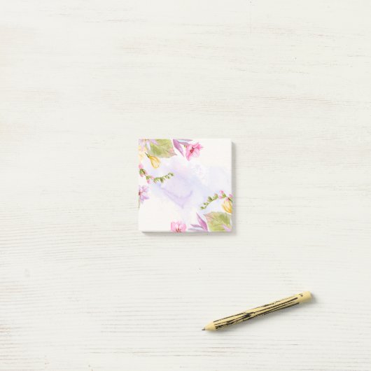 Floral Post-it-Notes Post-it® Notes (Op bureau)