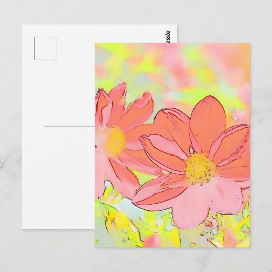 Floral Postcard Briefkaart (Voorkant / Achterkant)