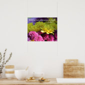 Floral Poster, Bijbelversie over Gods kracht Poster (Keuken)
