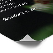 Floral Poster met Bijbelvers (revisie 4:11) (Hoek)