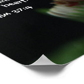 Floral Poster met Bijbelvers uit Psalm 37:4 (Hoek)