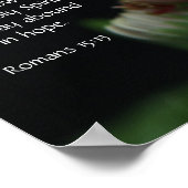 Floral Poster met Bijbelversum over hoop en geloof (Hoek)