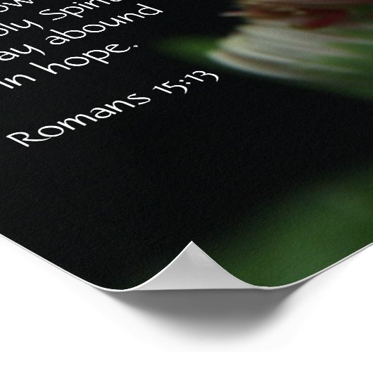 Floral Poster met Bijbelversum over hoop en geloof (Hoek)