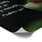 Floral Poster met Bijbelversum over lof voor geloo (Hoek)