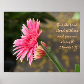 Floral Poster Scripture Verse over de kracht van G (Voorkant)