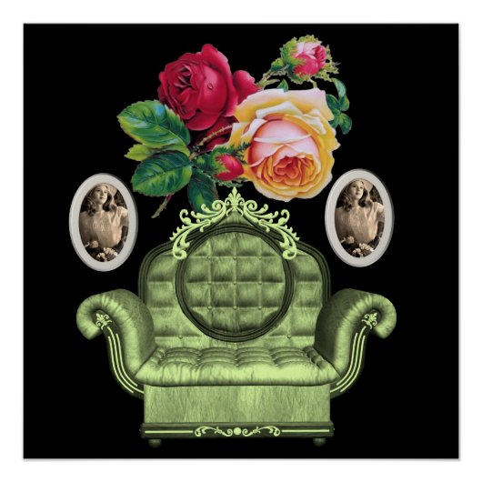 Floral Poster Victoriaans (Voorkant)