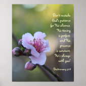 Floral Poster w Verse uit Deuteronomy 31:6 (Voorkant)