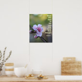 Floral Poster w Verse uit Isaiah 40:31 (Keuken)