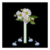 Floral Poster White Swan (Voorkant)