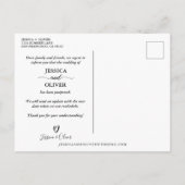 Floral Postponed Wedding Announcement Briefkaart (Achterkant)