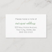 Floral Posy Moving New Home Sweet Home Waterverf Informatiekaartje (Achterkant)