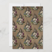 Floral Potion Bottle and Lace Gothic Vrijgezellenf Kaart (Achterkant)