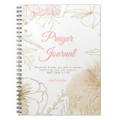 Floral Prayer Journal, met als illustratie roze en Notitieboek (Voorkant)
