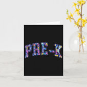 Floral Pre-K 1e dag van de school kleuterjuf S Kaart (Gele Bloem)