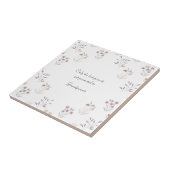 Floral Pregnancy Announcement Grandparents To Be Tegeltje (Zijkant)