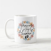 Floral Pregnancy Mug, Growing A Tiny Human Koffiemok (Links)