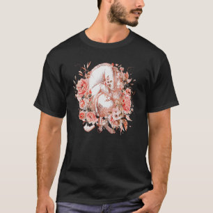 Floral Pregnancy Womb Anatomy Baby Gynecology Expe T-shirt