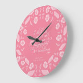 Floral Pride & Prejudice Jane Austen Bookish Quote Grote Klok (Hoek)