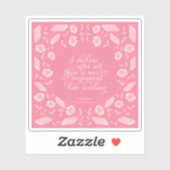 Floral Pride & Prejudice Jane Austen Bookish Quote Sticker (Vel)