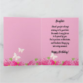 Floral Princess Afro-Amerikaanse dochter verjaarda Kaart (Binnen)