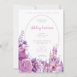 Floral Princess Baby shower Invitation Kaart