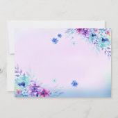 Floral Princess Castle Waterverf 3rd Birthday Kaart (Achterkant)