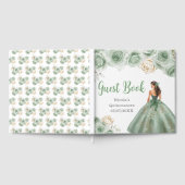 Floral Princess in a Sage Green Dress Quinceanera Gastenboek (Volledig)