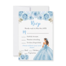 Floral Princess in Lichtblauwe jurk Maaltijdkeuze