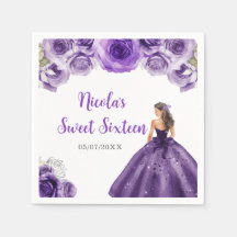 Floral Princess in Paarse jurk Sweet Sixteen