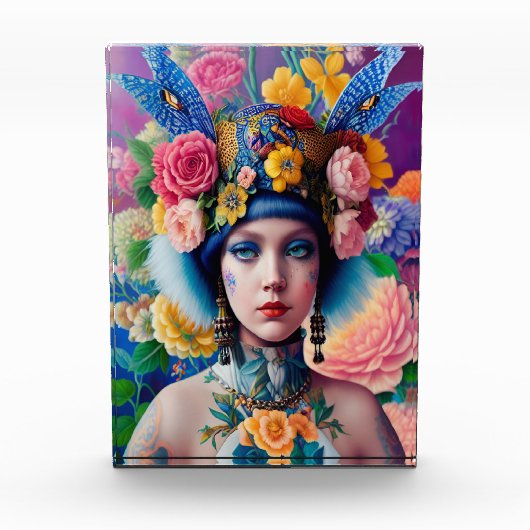 Floral princess portret fotoblokken (Voorkant)