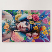 Floral princess portret legpuzzel (Horizontaal)
