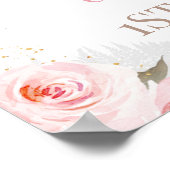 Floral Princess Swan 1st Birthday Welcome Sign Poster (Hoek)