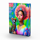 Floral prinses met een vogel fotoblokken (Rechts)