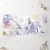  Floral Print 1 Drieluik Wenskaart (Binnen)