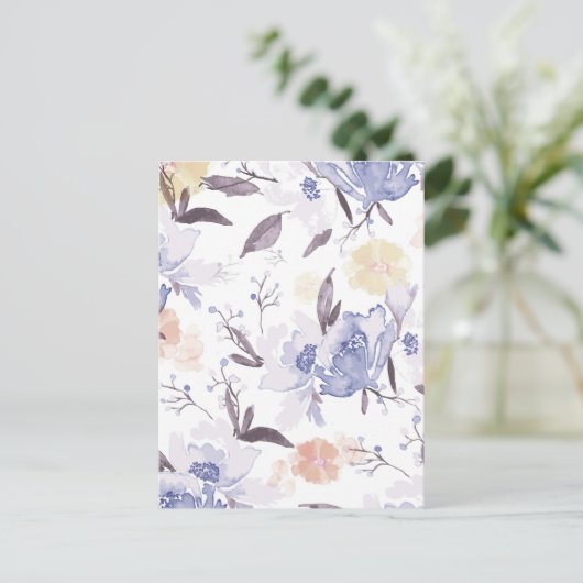  Floral Print 1 Feestdagenkaart (Staand voorkant)