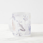  Floral Print 1 Matglas Koffiemok (Voorkant links)