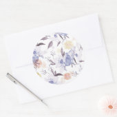 Floral Print 1 Ronde Sticker (Envelop)