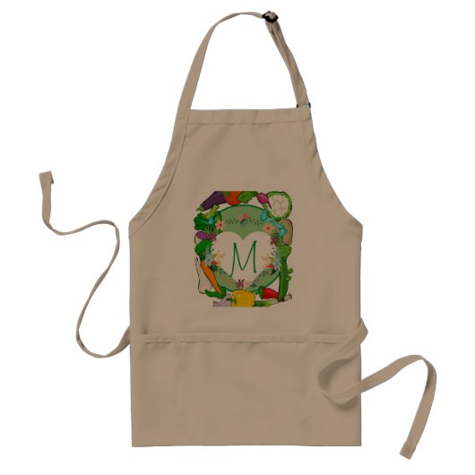 Floral Print Apron - Speciaal cadeauidee voor tuin Standaard Schort (Voorkant)