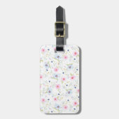Floral Print Bagagelabel (Voorkant verticaal)