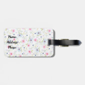 Floral Print Bagagelabel (Achterkant horizontaal)
