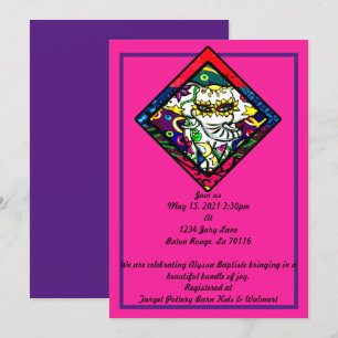 Floral Print Carnival Elephant Kaart