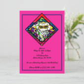 Floral Print Carnival Elephant Kaart (Staand voorkant)