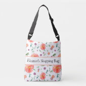 Floral Print Cross Body | Waterverf portemonnee Crossbody Tas (Voorkant)