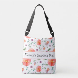 Floral Print Cross Body | Waterverf portemonnee Crossbody Tas